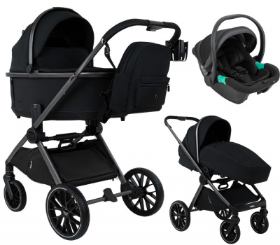 Коляска 3 в 1 Pituso Mayla Black+ автокресло Santiso 