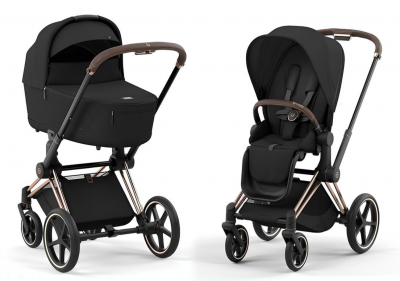 Коляска 2 в 1 Cybex Priam IV Sepia Black / RoseGold