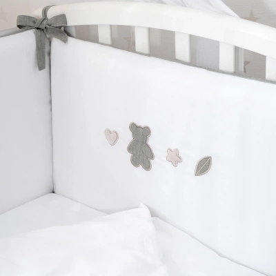 Комплект в кровать 6 предметный Teddy Love (Perina) серо-оливковый