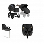 Коляска 3 в 1 Tutis Leo 3+, 201 Black в комплекте с автокреслом Tutis Beno (0-36 кг), и Базой Isofix
