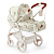 331956 Кукольная коляска ASHLEY "ЭШЛИ" Olive flowers Happy Baby