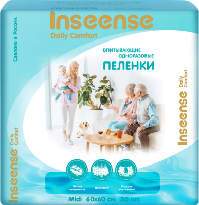 INSEENSE Пеленки одноразовые Daily Comfort 60*60 30 шт. 52855