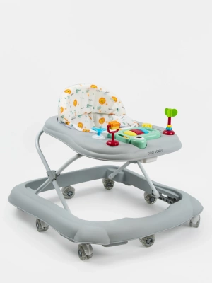 Ходунки детские с электронной игровой панелью Amarobaby, First Steps, серый