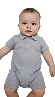 21268ЭД Боди (боди-поло) "Babyedel" серый (44/68)