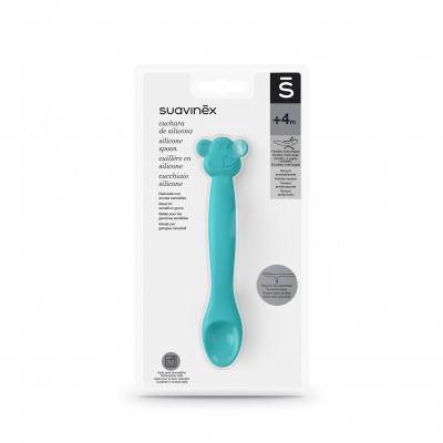 401354 SUAVINEX Ложка для кормления силикон GREEN
