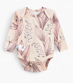 90096 Боди с длинным рукавом (pink) р.74 Happy Baby