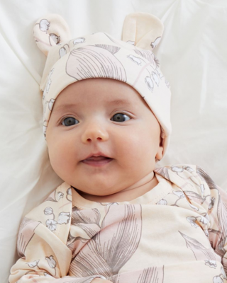 90115 Шапочка (pink&milky) (уп 2 шт) р.43 рост 74 см Happy Baby