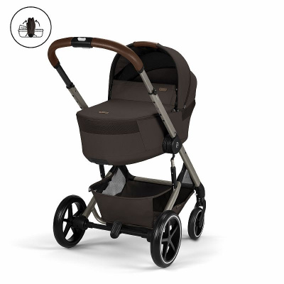 Коляска 2 в 1 Cybex Balios S Lux TPE 2026 (с дождевиками), Chocolate Brown 526001703 (Коричневый)