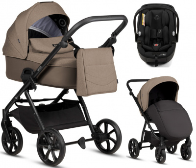 Коляска 3 в 1 Tutis Leo 3+, с автокреслом Beno Black (261 Cinnamon)