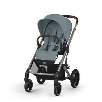 Коляска прогулочная Cybex Balios S Lux TPE 2025, Stormy Blue 524002461 с дождевиком