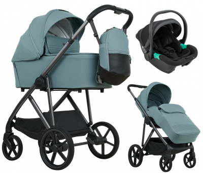 Коляска 3 в 1 Pituso Mobi короб + прогулка Menta MB/05/Menta
