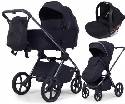 Коляска 3 в 1 Rant Falcon Soft Therm Black с автокреслом Cruise + переходник
