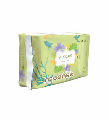 INSEENSE Прокладки Silk Care гигиенические ночные 5 капель 290мл. 8шт. 42021