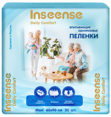 INSEENSE Пеленки одноразовые Daily Comfort 60*90 30 шт. 52879